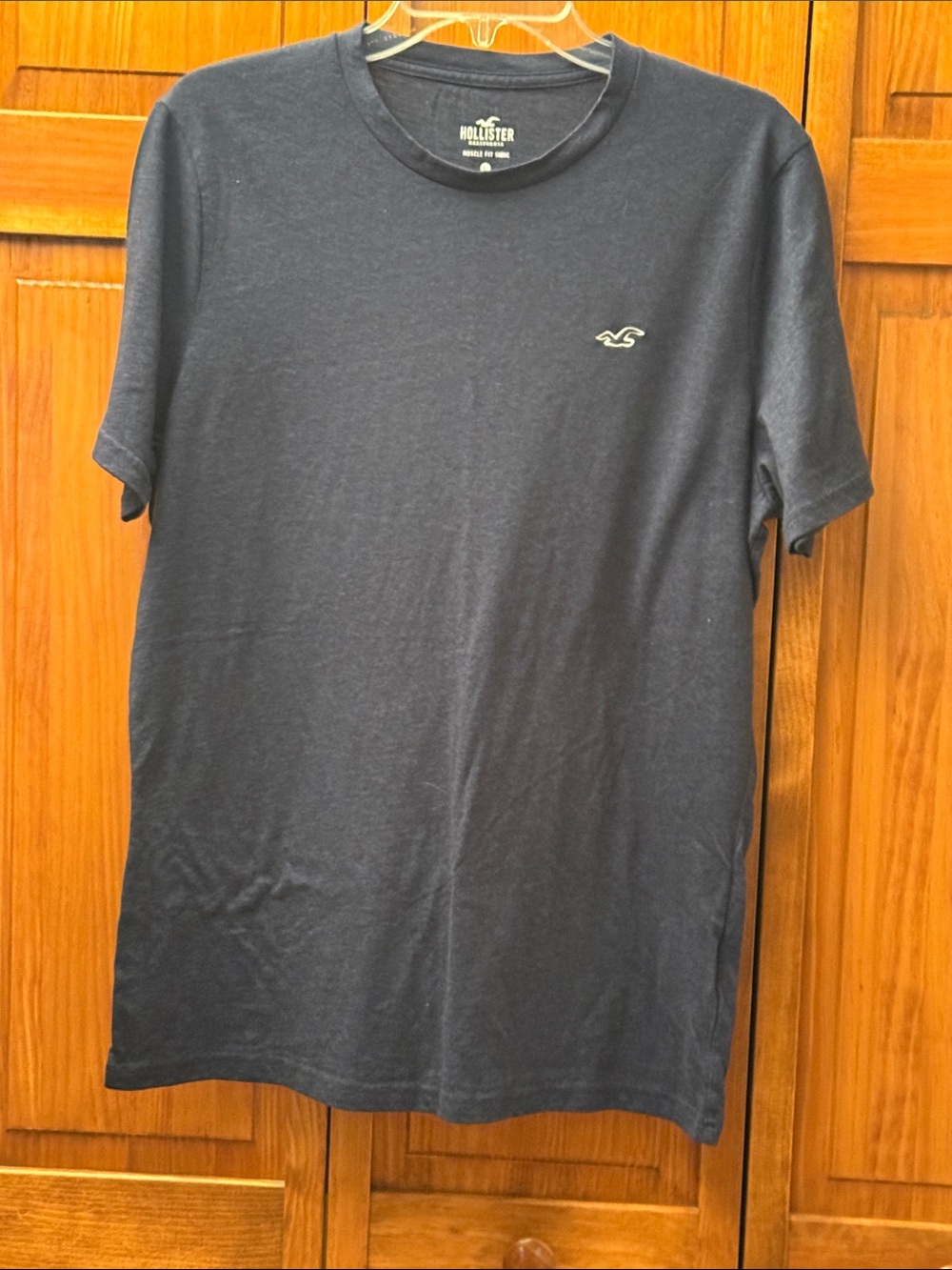 Hollister Men's Dark Navy Short Sleeve Logo Tee size xl NWOT